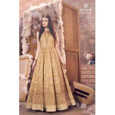 18002 LIGHT BROWN ZOYA EMERAID WEDDING WEAR LEHENGA